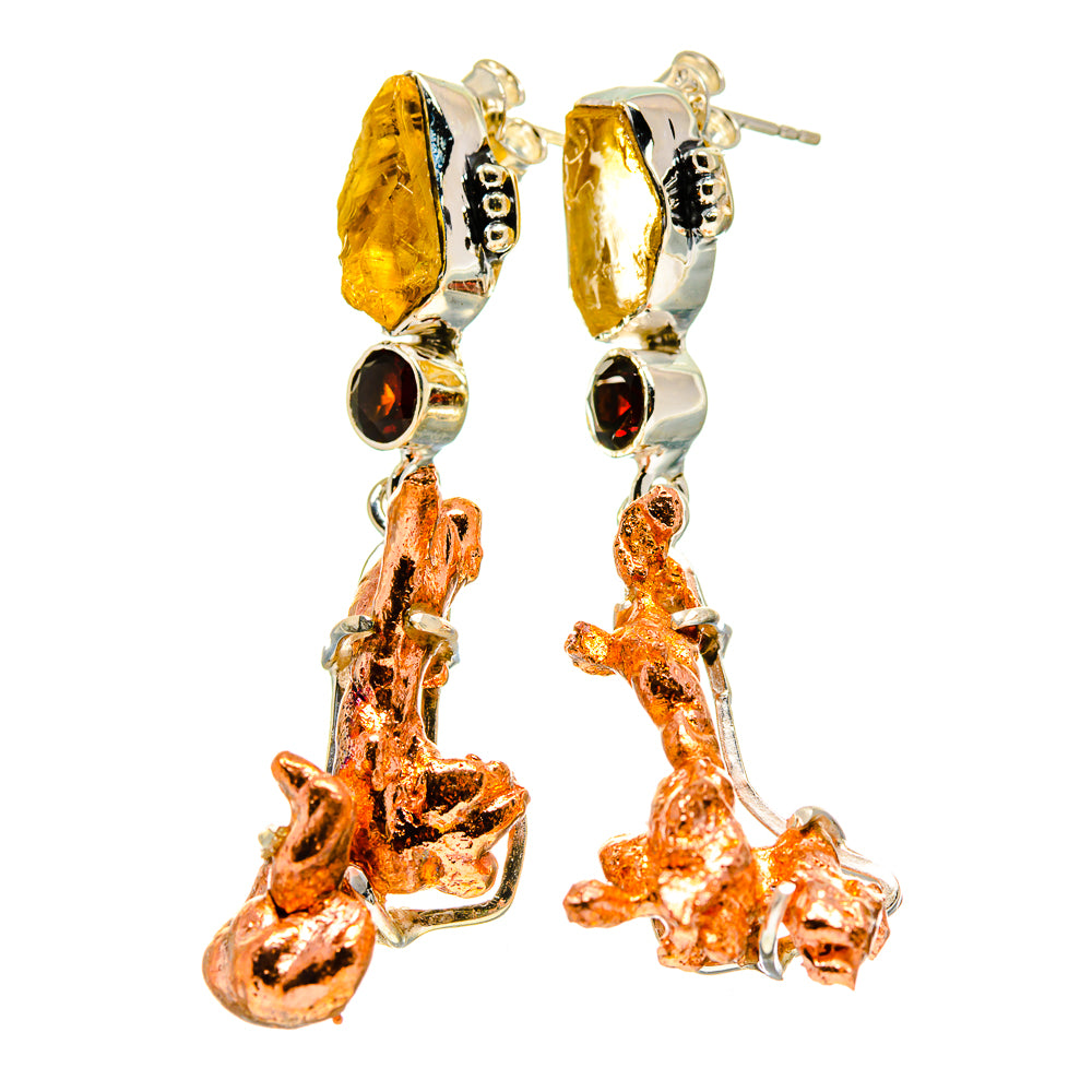 Splash Copper Earrings handcrafted by Ana Silver Co - EARR413111