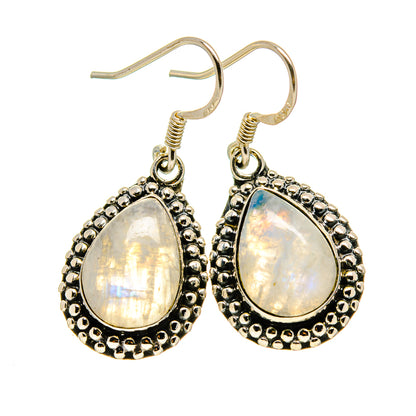 Rainbow Moonstone Earrings handcrafted by Ana Silver Co - EARR413112