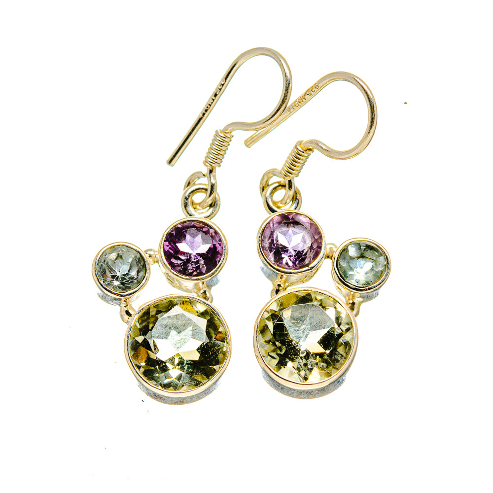 Green Amethyst Earrings handcrafted by Ana Silver Co - EARR413126