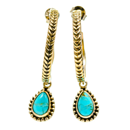 Arizona Turquoise Earrings handcrafted by Ana Silver Co - EARR413189