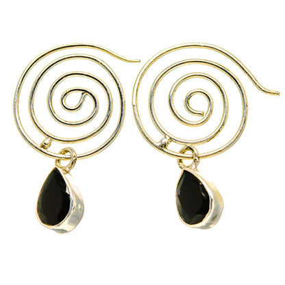 Black Onyx Earrings handcrafted by Ana Silver Co - EARR413192