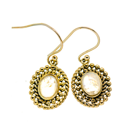 Rainbow Moonstone Earrings handcrafted by Ana Silver Co - EARR413193