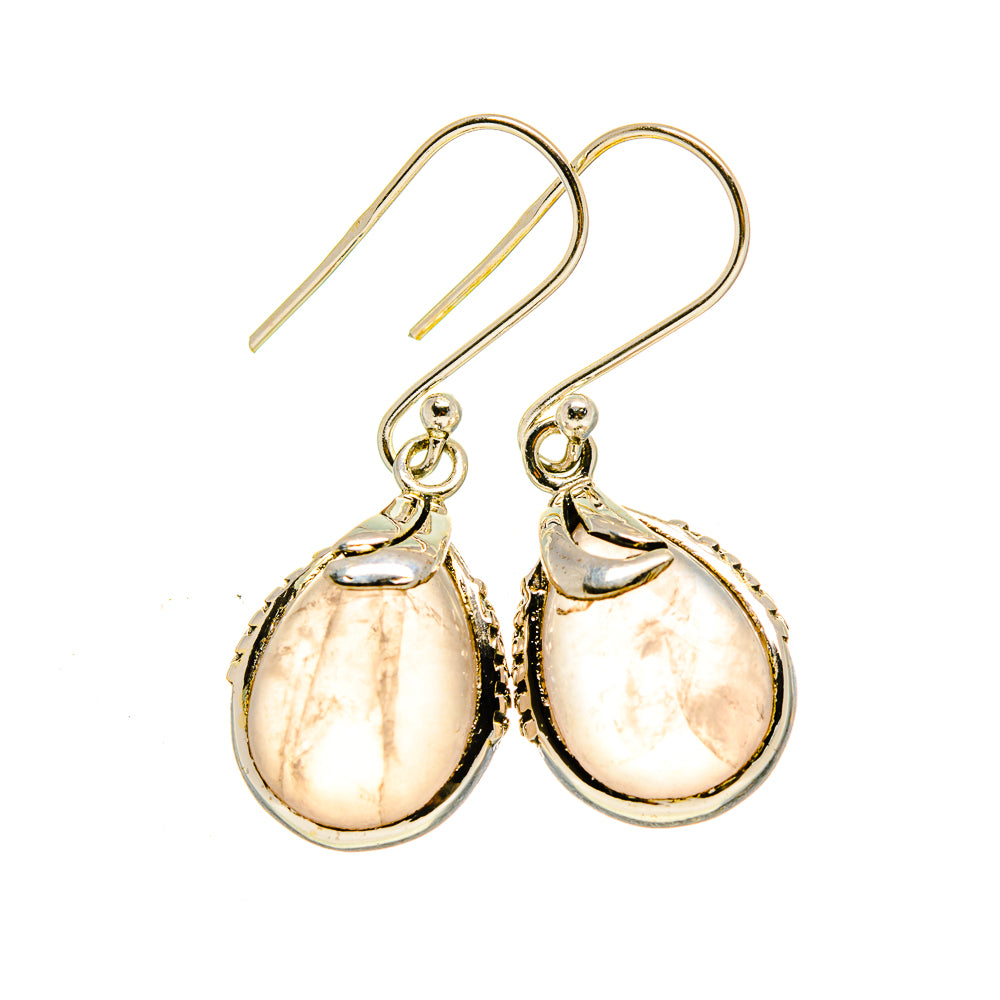 Rose Quartz Earrings handcrafted by Ana Silver Co - EARR413196