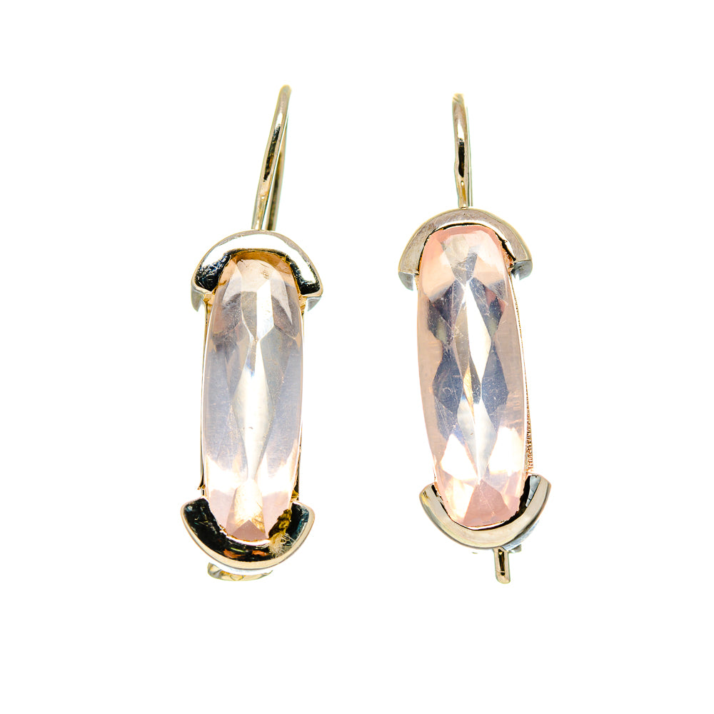 Rose Quartz Earrings handcrafted by Ana Silver Co - EARR413201