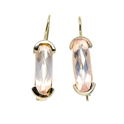 Rose Quartz Earrings handcrafted by Ana Silver Co - EARR413201