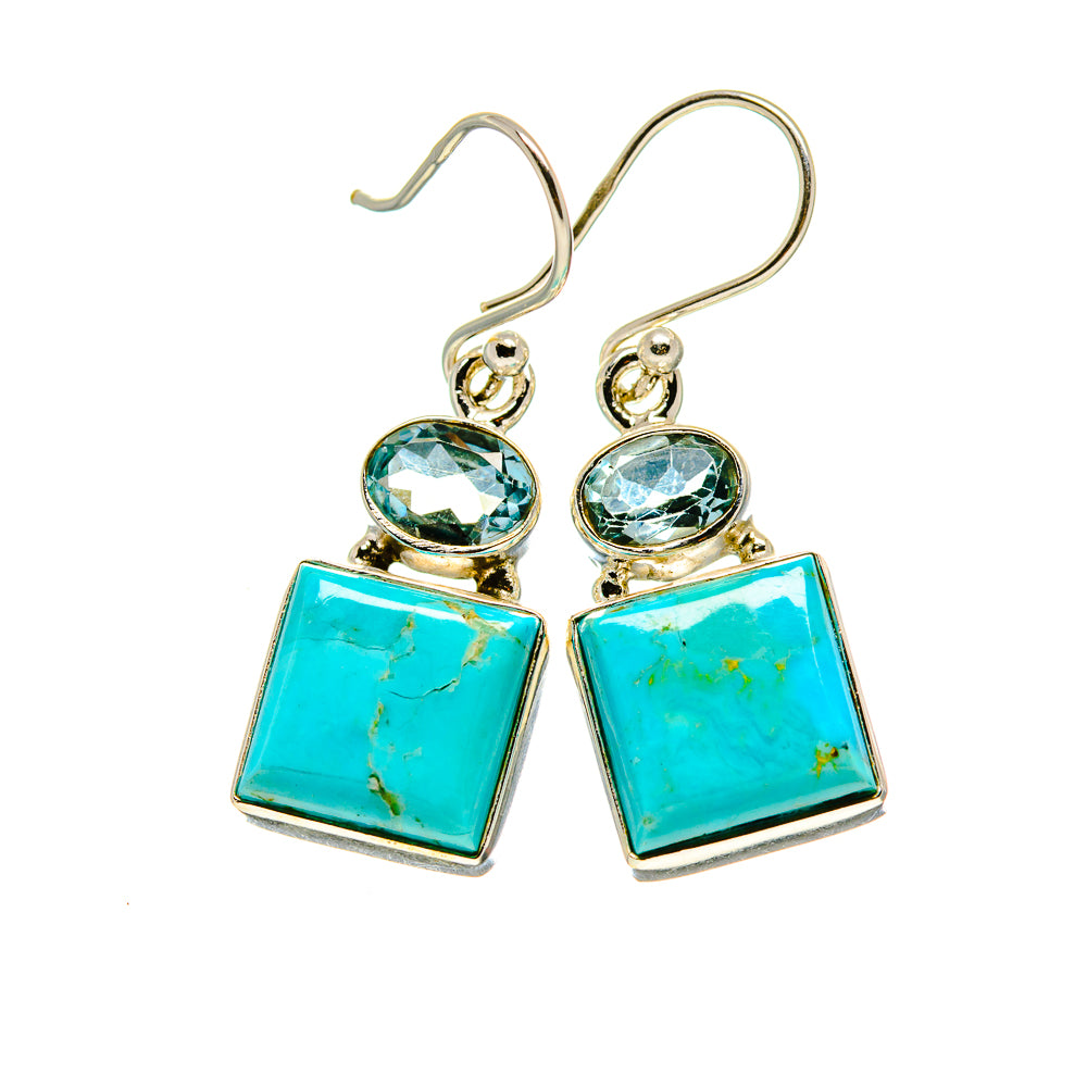 Arizona Turquoise Earrings handcrafted by Ana Silver Co - EARR413202