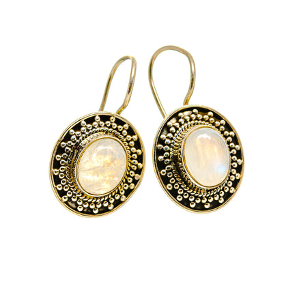 Rainbow Moonstone Earrings handcrafted by Ana Silver Co - EARR413206