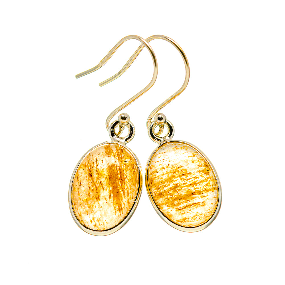 Rutilated Quartz Earrings handcrafted by Ana Silver Co - EARR413207