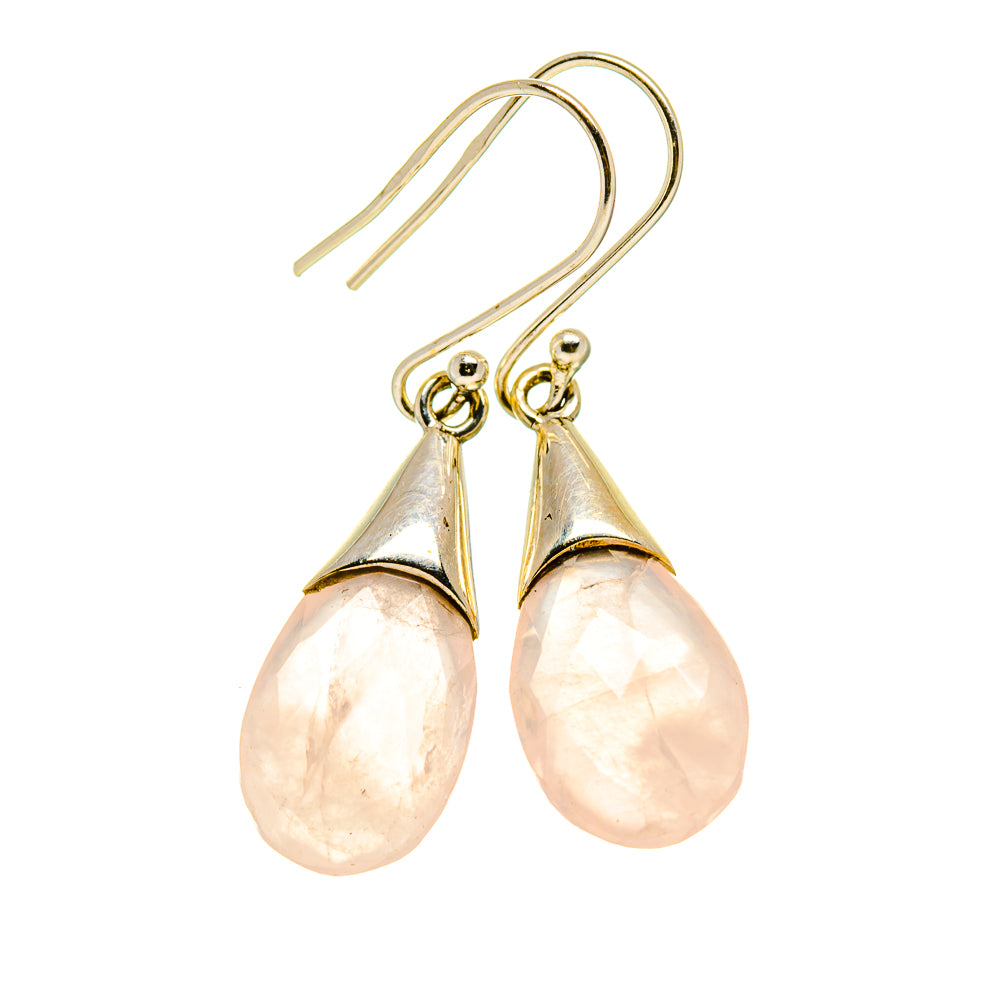 Rose Quartz Earrings handcrafted by Ana Silver Co - EARR413209