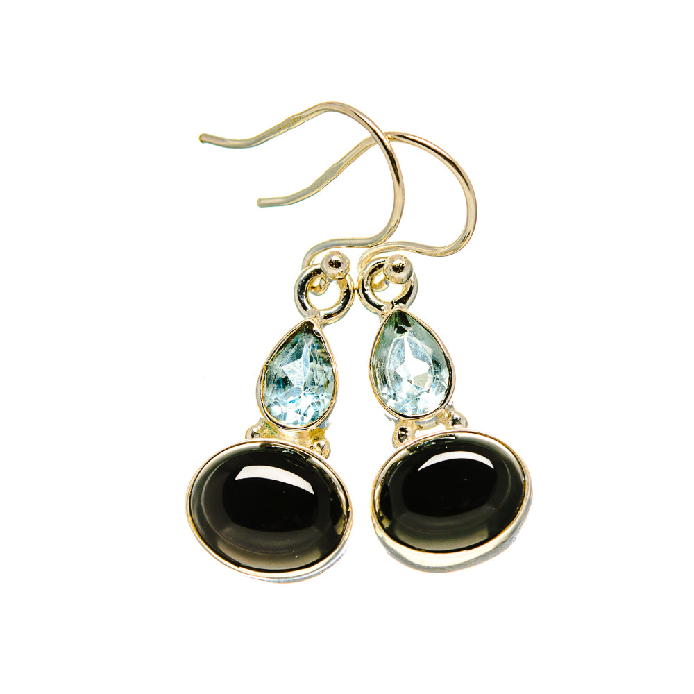 Black Onyx Earrings handcrafted by Ana Silver Co - EARR413214