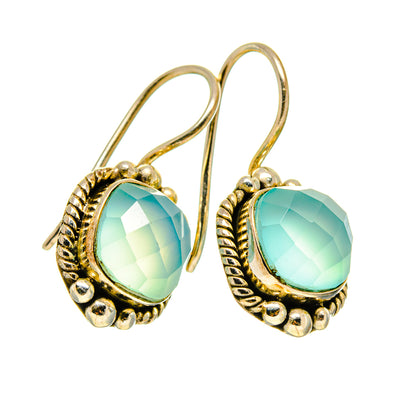 Aqua Chalcedony Earrings handcrafted by Ana Silver Co - EARR413225