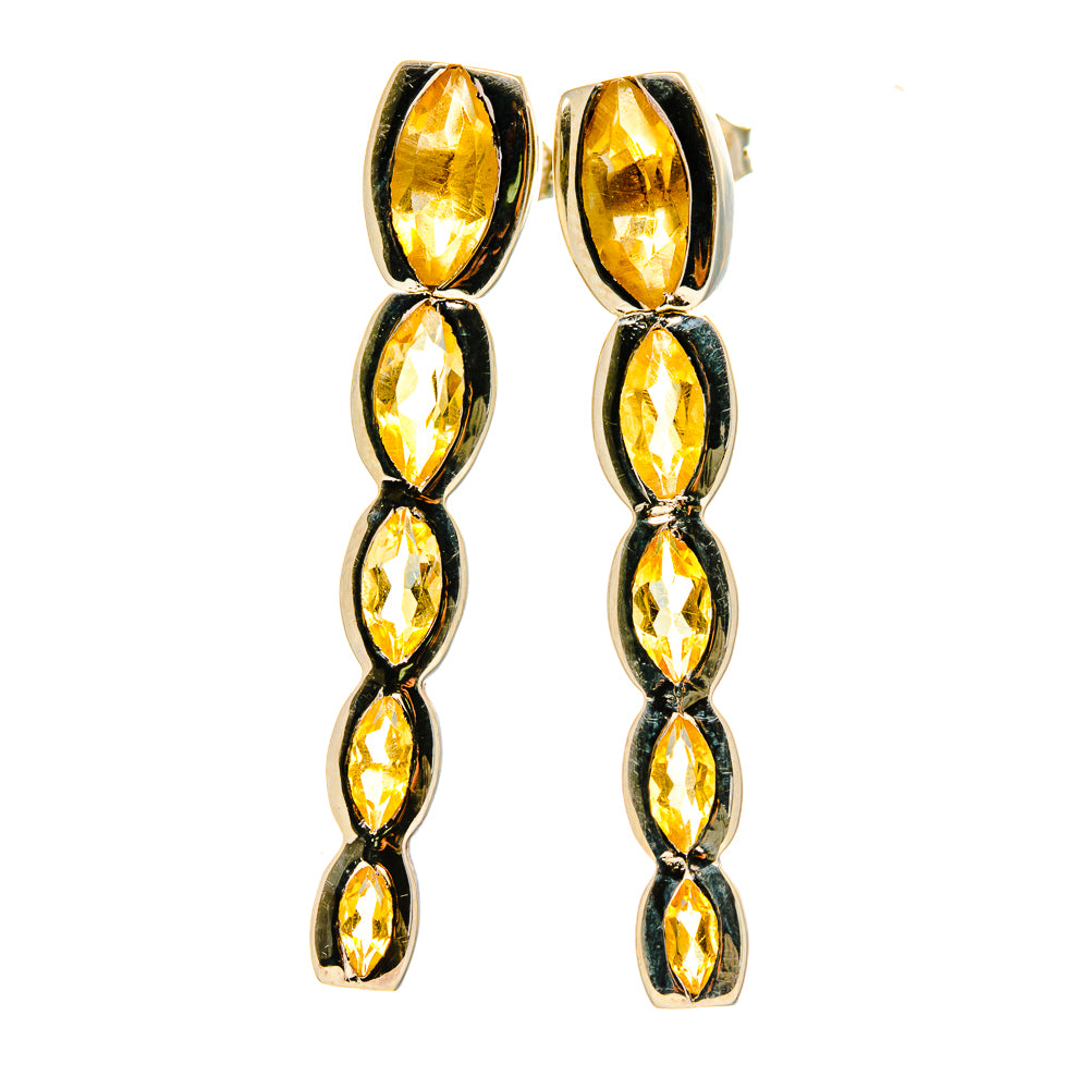 Citrine Earrings handcrafted by Ana Silver Co - EARR413231