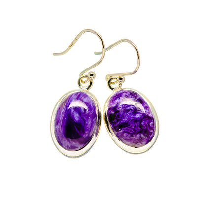 Charoite Earrings handcrafted by Ana Silver Co - EARR413234