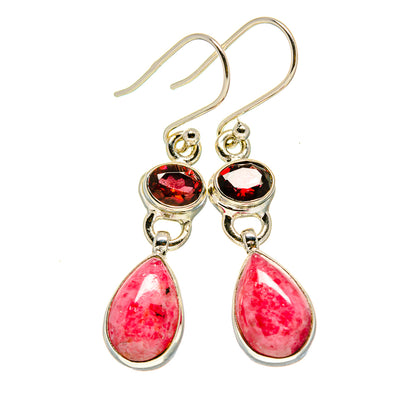 Rhodonite Earrings handcrafted by Ana Silver Co - EARR413246