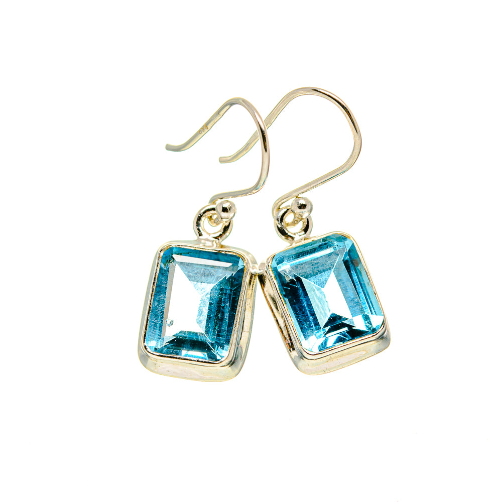 Blue Topaz Earrings handcrafted by Ana Silver Co - EARR413251