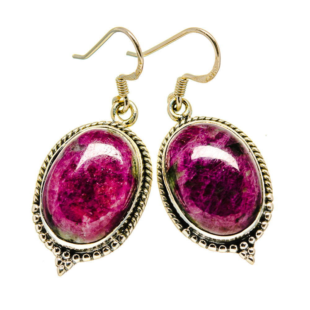Ruby Fuchsite Earrings handcrafted by Ana Silver Co - EARR413253