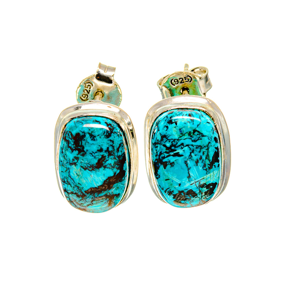 Shattuckite Earrings handcrafted by Ana Silver Co - EARR413269