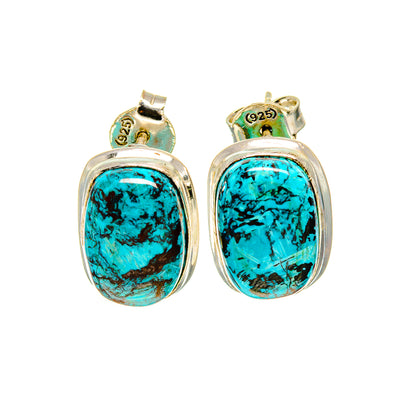 Shattuckite Earrings handcrafted by Ana Silver Co - EARR413269