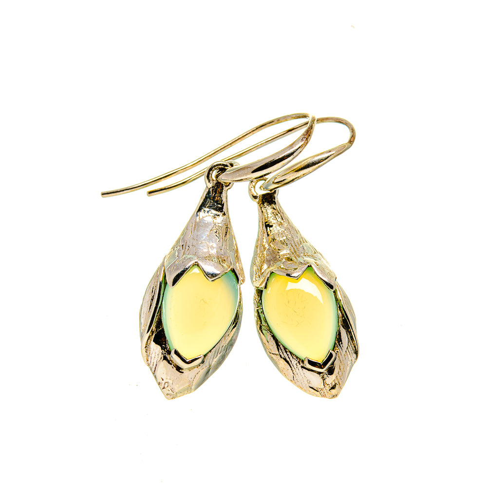 Aqua Chalcedony Earrings handcrafted by Ana Silver Co - EARR413278