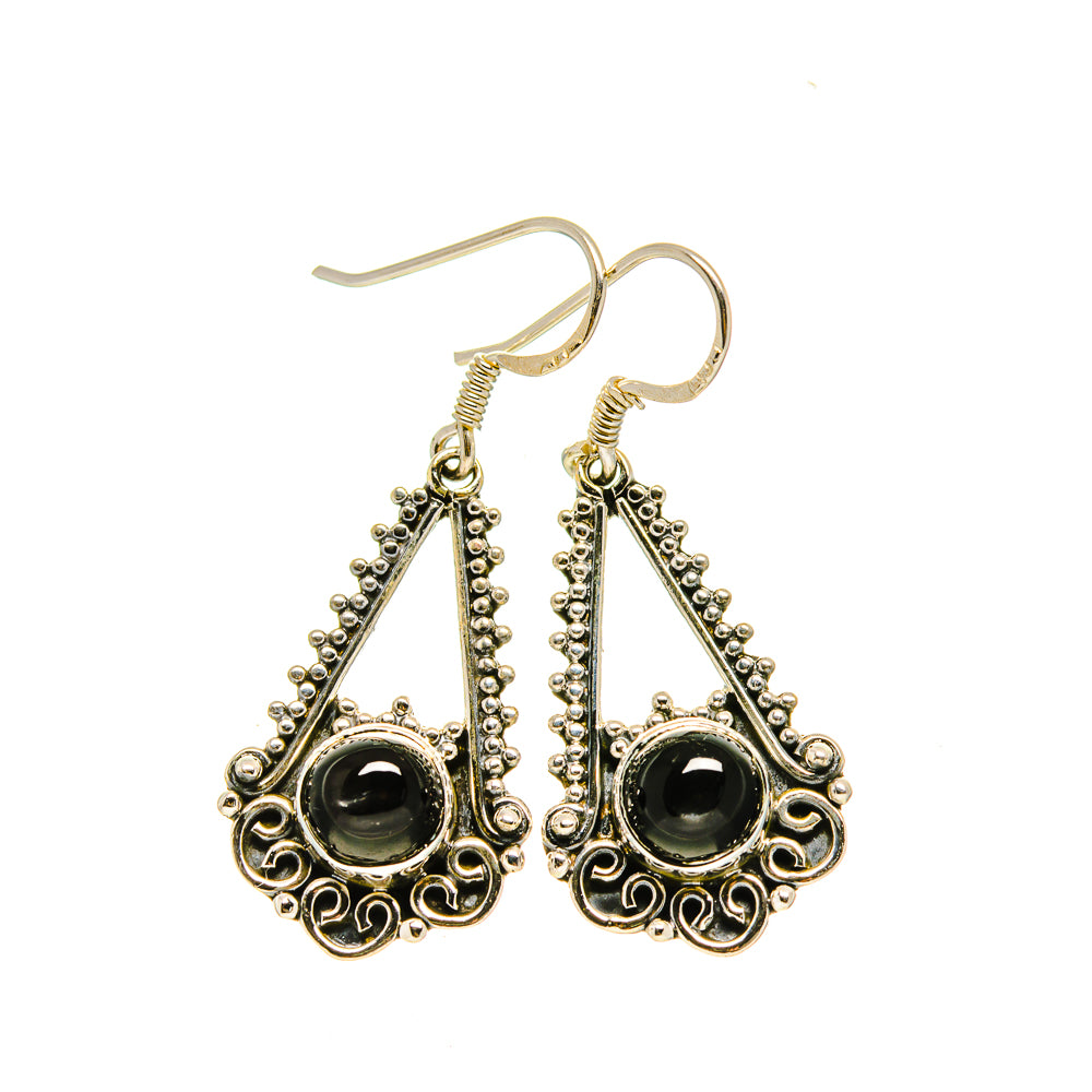 Black Onyx Earrings handcrafted by Ana Silver Co - EARR413289