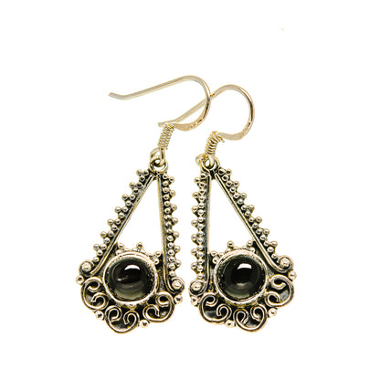 Black Onyx Earrings handcrafted by Ana Silver Co - EARR413289