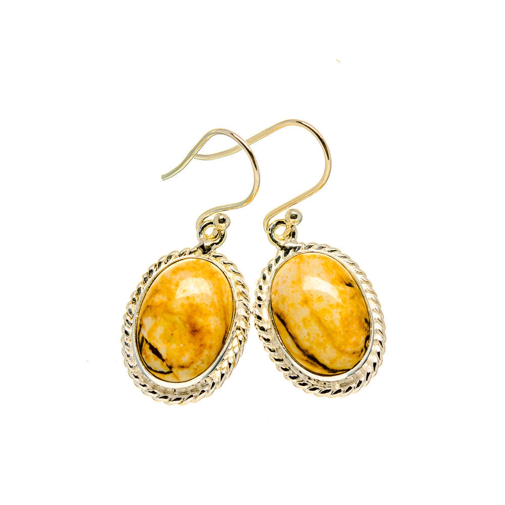 Picture Jasper Earrings handcrafted by Ana Silver Co - EARR413298