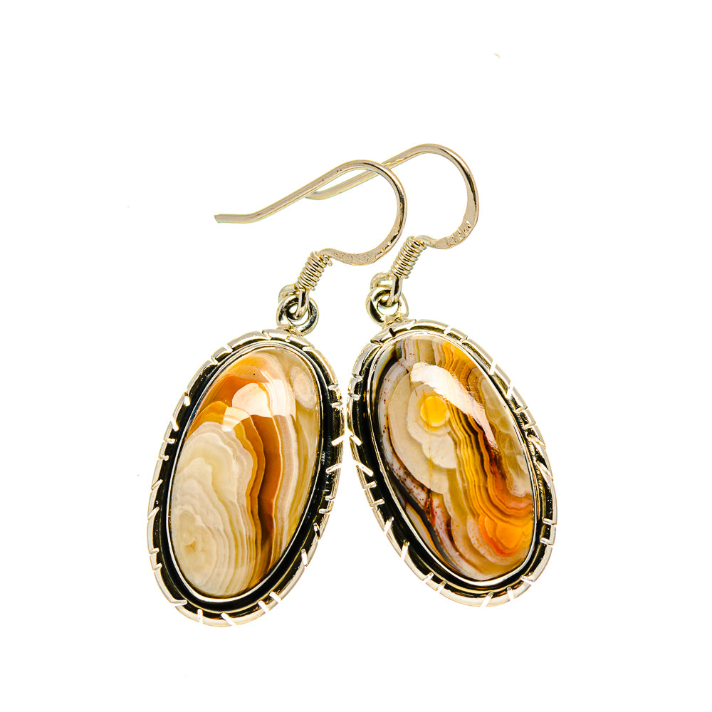 Botswana Agate Earrings handcrafted by Ana Silver Co - EARR413304