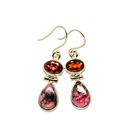 Rhodonite Earrings handcrafted by Ana Silver Co - EARR413308