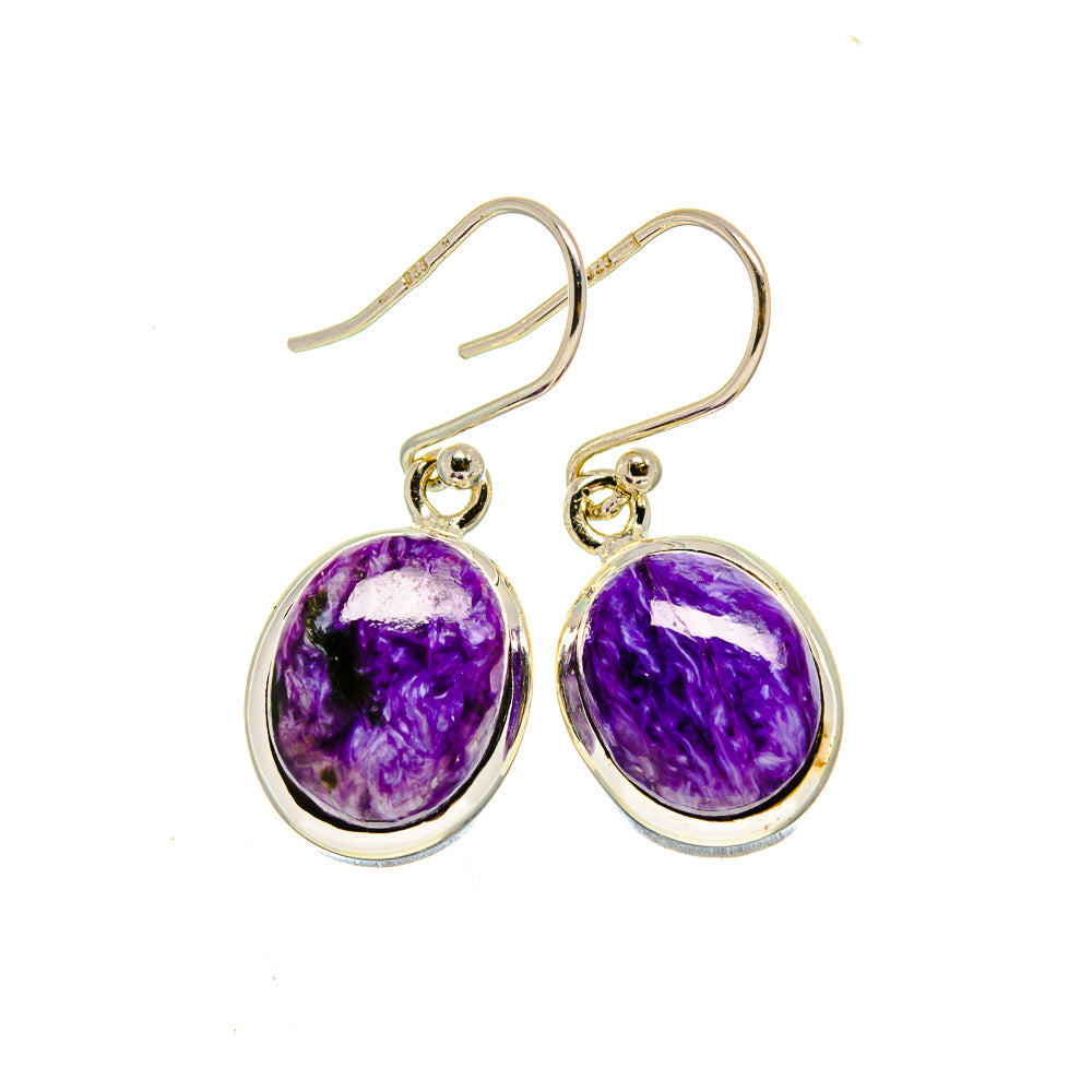 Charoite Earrings handcrafted by Ana Silver Co - EARR413309