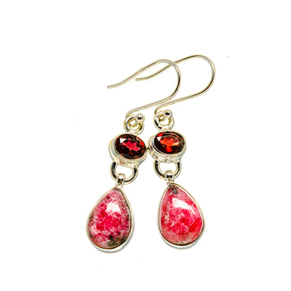 Rhodonite Earrings handcrafted by Ana Silver Co - EARR413314