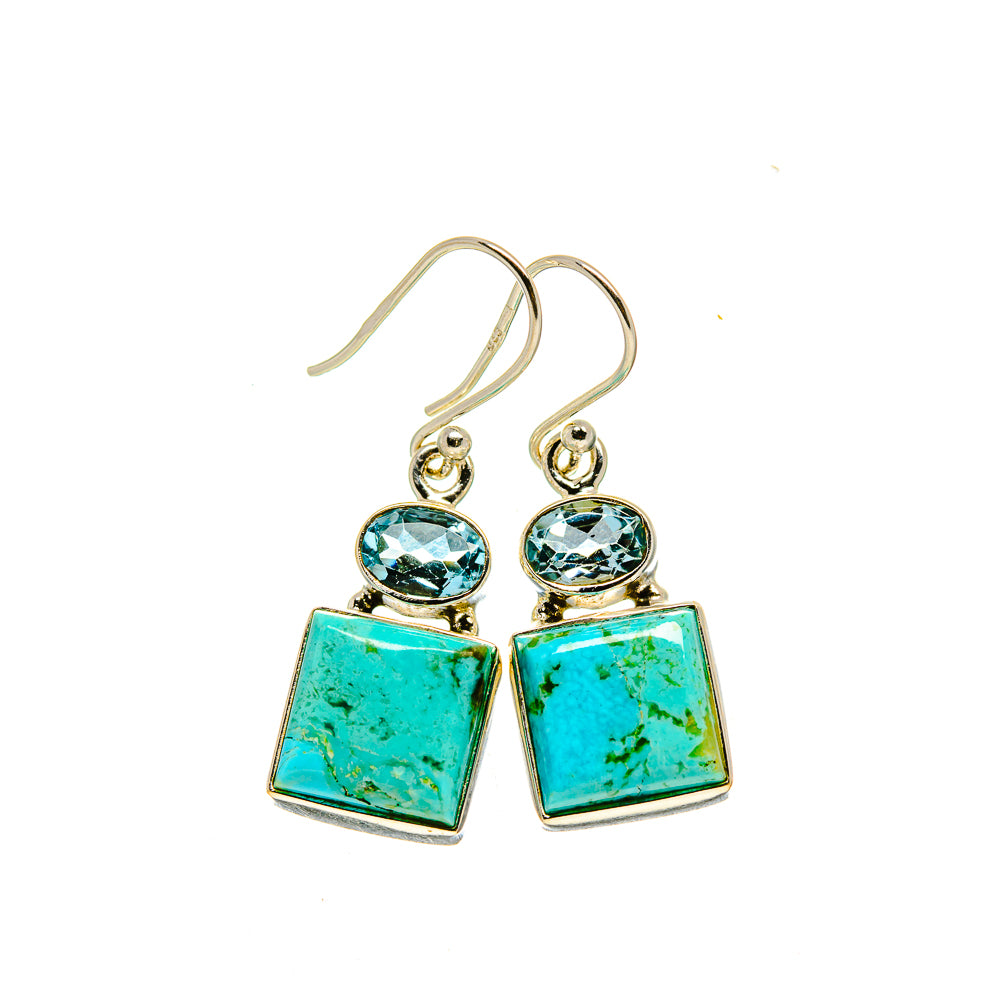 Arizona Turquoise Earrings handcrafted by Ana Silver Co - EARR413317