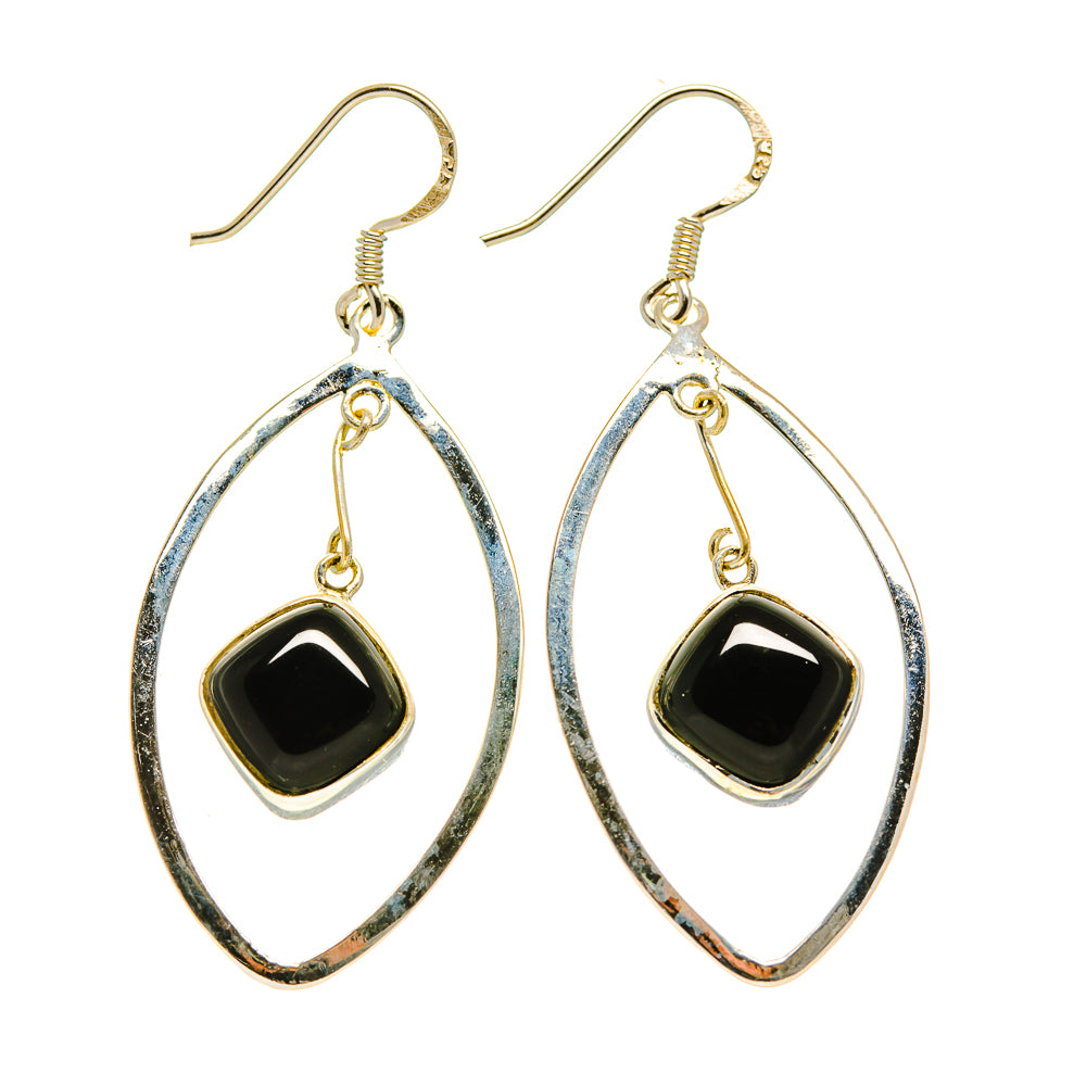 Black Onyx Earrings handcrafted by Ana Silver Co - EARR413322