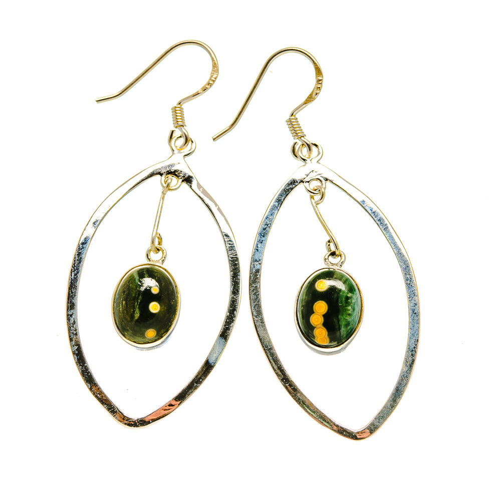 Ocean Jasper Earrings handcrafted by Ana Silver Co - EARR413334