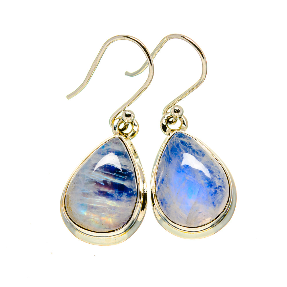 Rainbow Moonstone Earrings handcrafted by Ana Silver Co - EARR413358