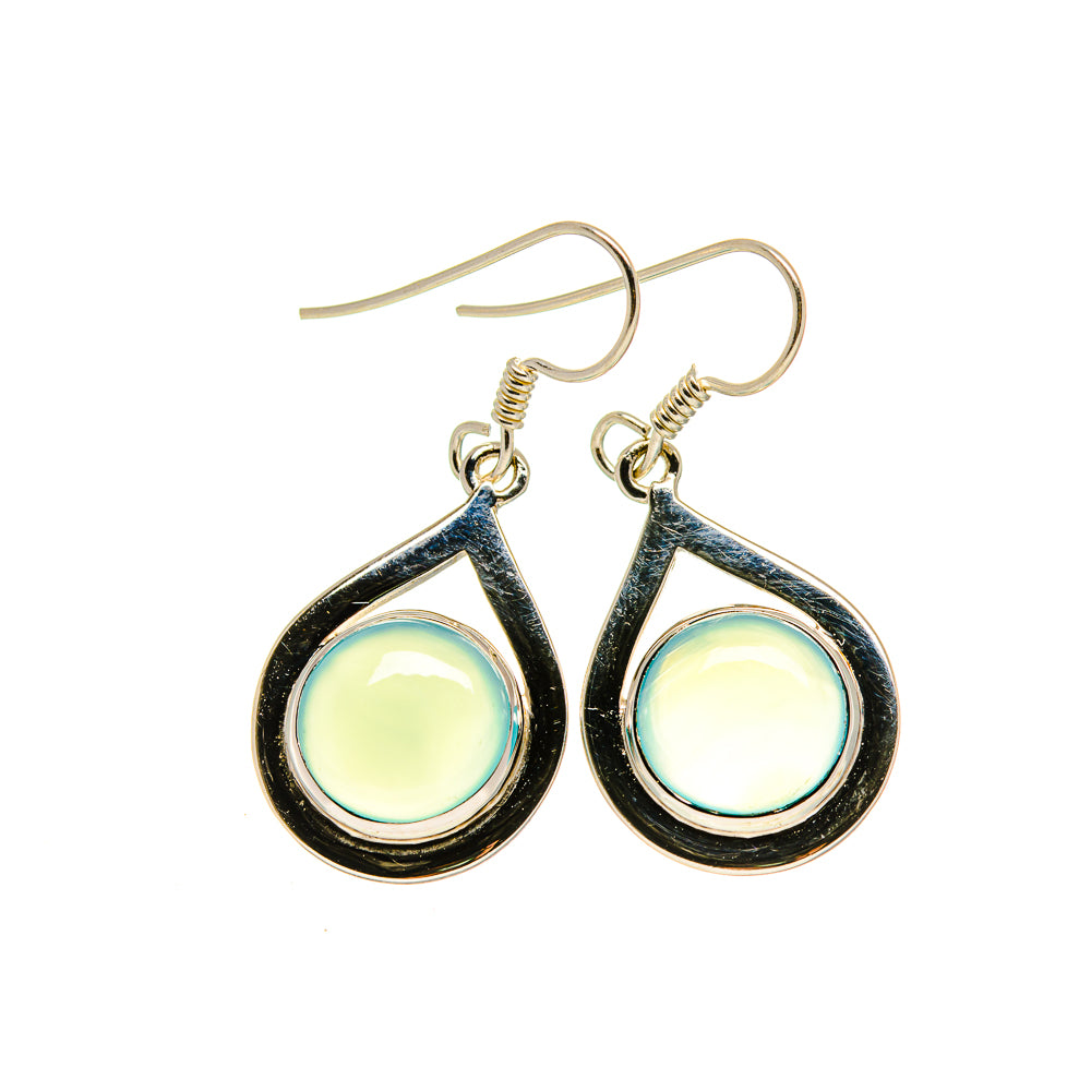 Aqua Chalcedony Earrings handcrafted by Ana Silver Co - EARR413364