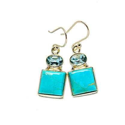 Arizona Turquoise Earrings handcrafted by Ana Silver Co - EARR413365