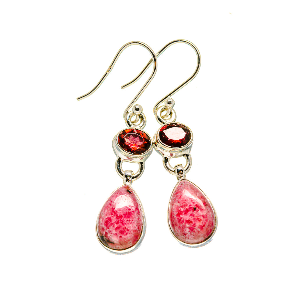 Thulite Earrings handcrafted by Ana Silver Co - EARR413376