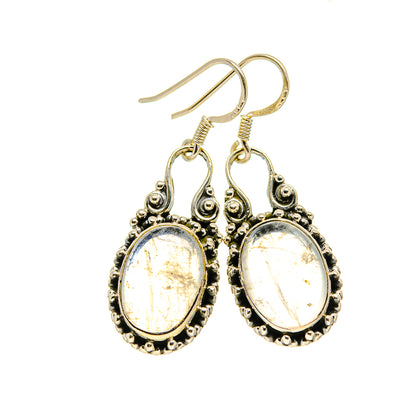 Rainbow Moonstone Earrings handcrafted by Ana Silver Co - EARR413377
