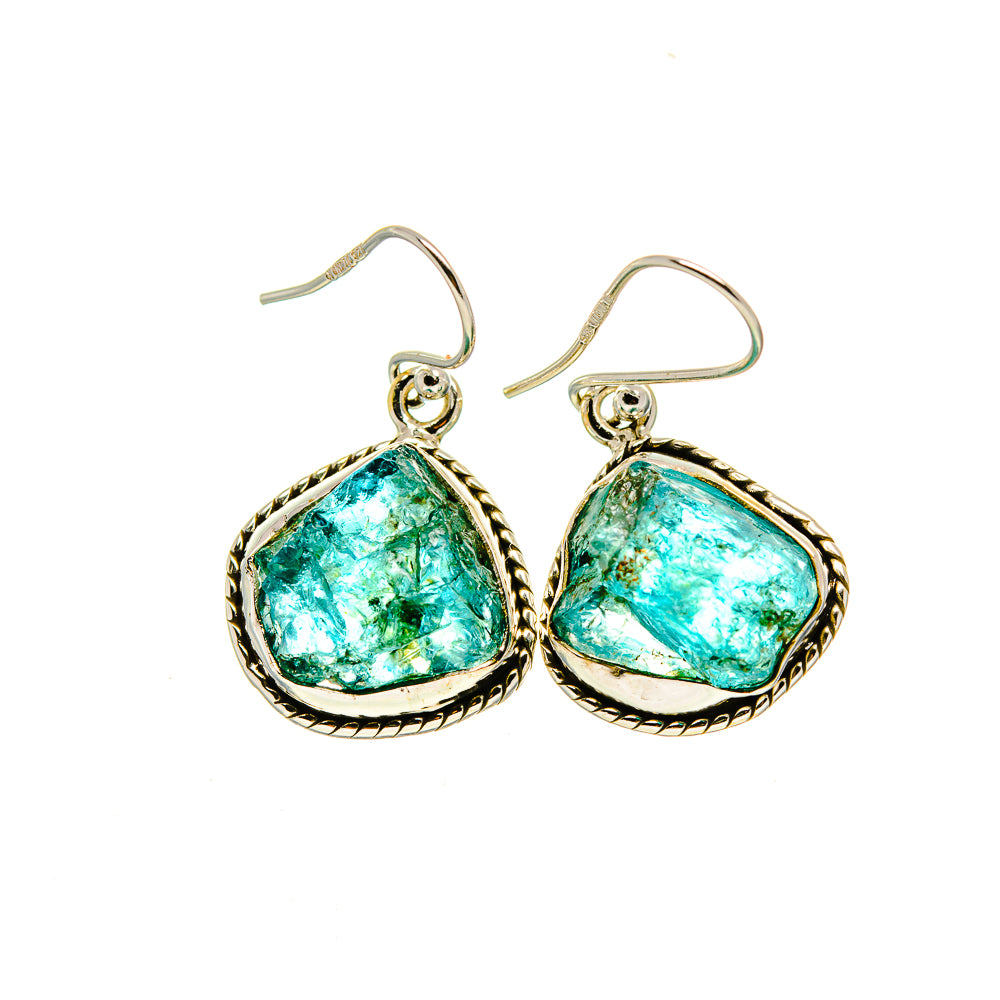Green Fluorite Earrings handcrafted by Ana Silver Co - EARR413388