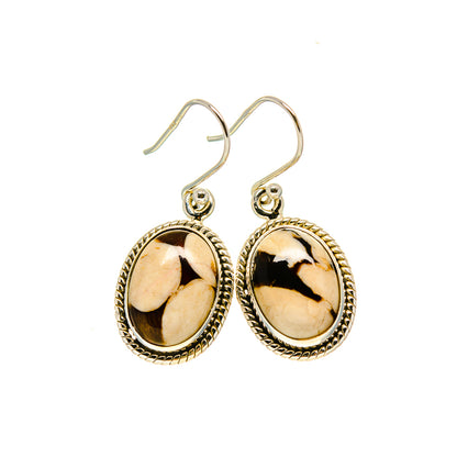Peanut Wood Jasper Earrings handcrafted by Ana Silver Co - EARR413393