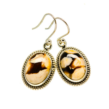 Peanut Wood Jasper Earrings handcrafted by Ana Silver Co - EARR413398