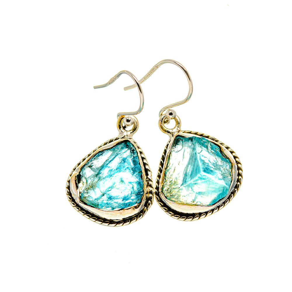 Blue Fluorite Earrings handcrafted by Ana Silver Co - EARR413404