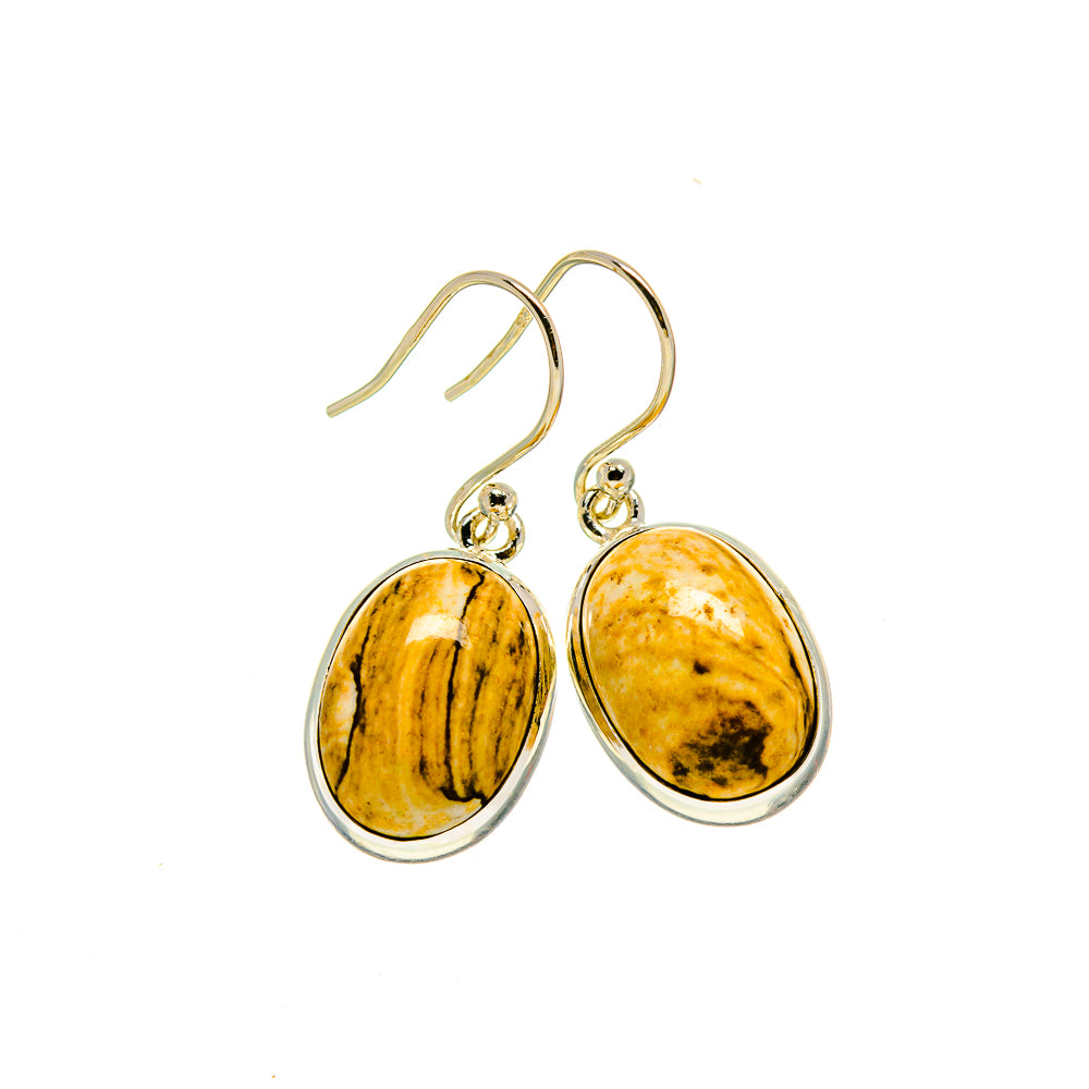 Picture Jasper Earrings handcrafted by Ana Silver Co - EARR413414