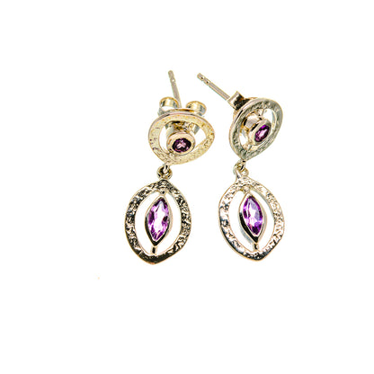 Amethyst Earrings handcrafted by Ana Silver Co - EARR413416