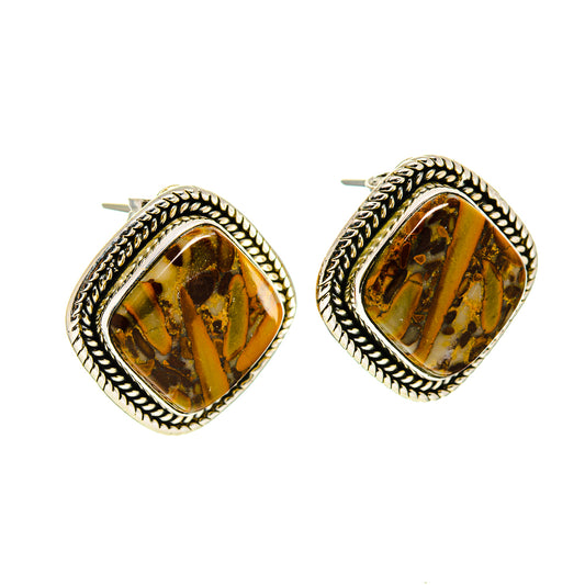 Chert Breccia Earrings handcrafted by Ana Silver Co - EARR413424