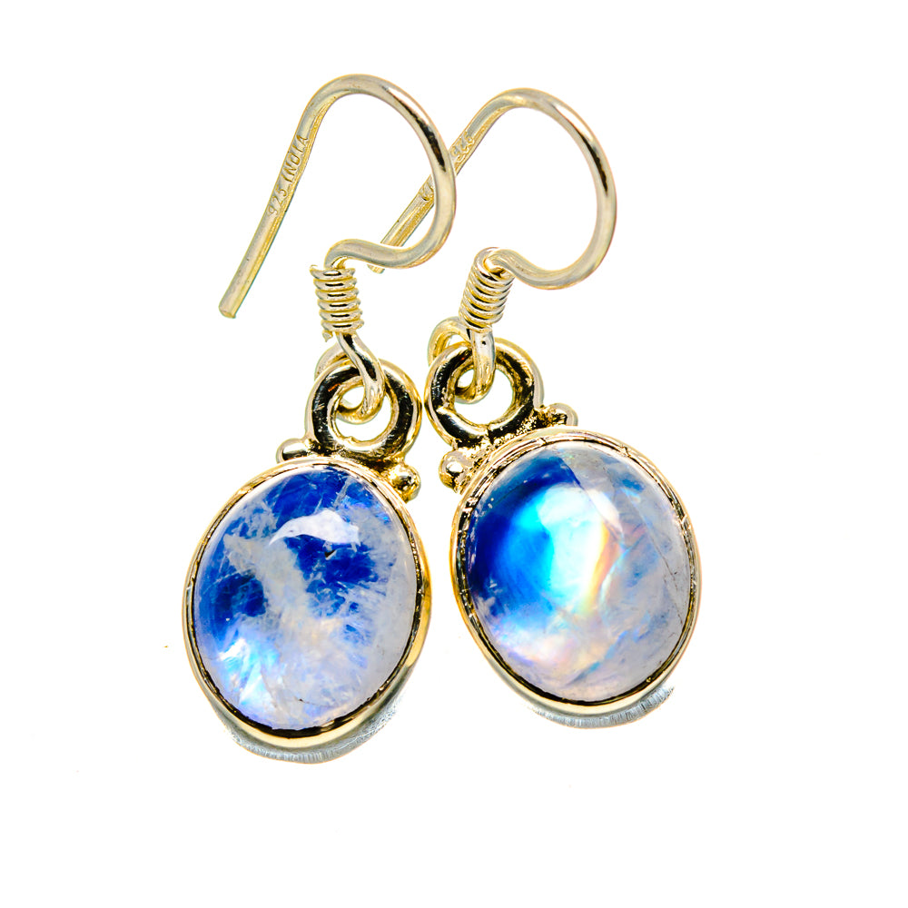 Rainbow Moonstone Earrings handcrafted by Ana Silver Co - EARR413426