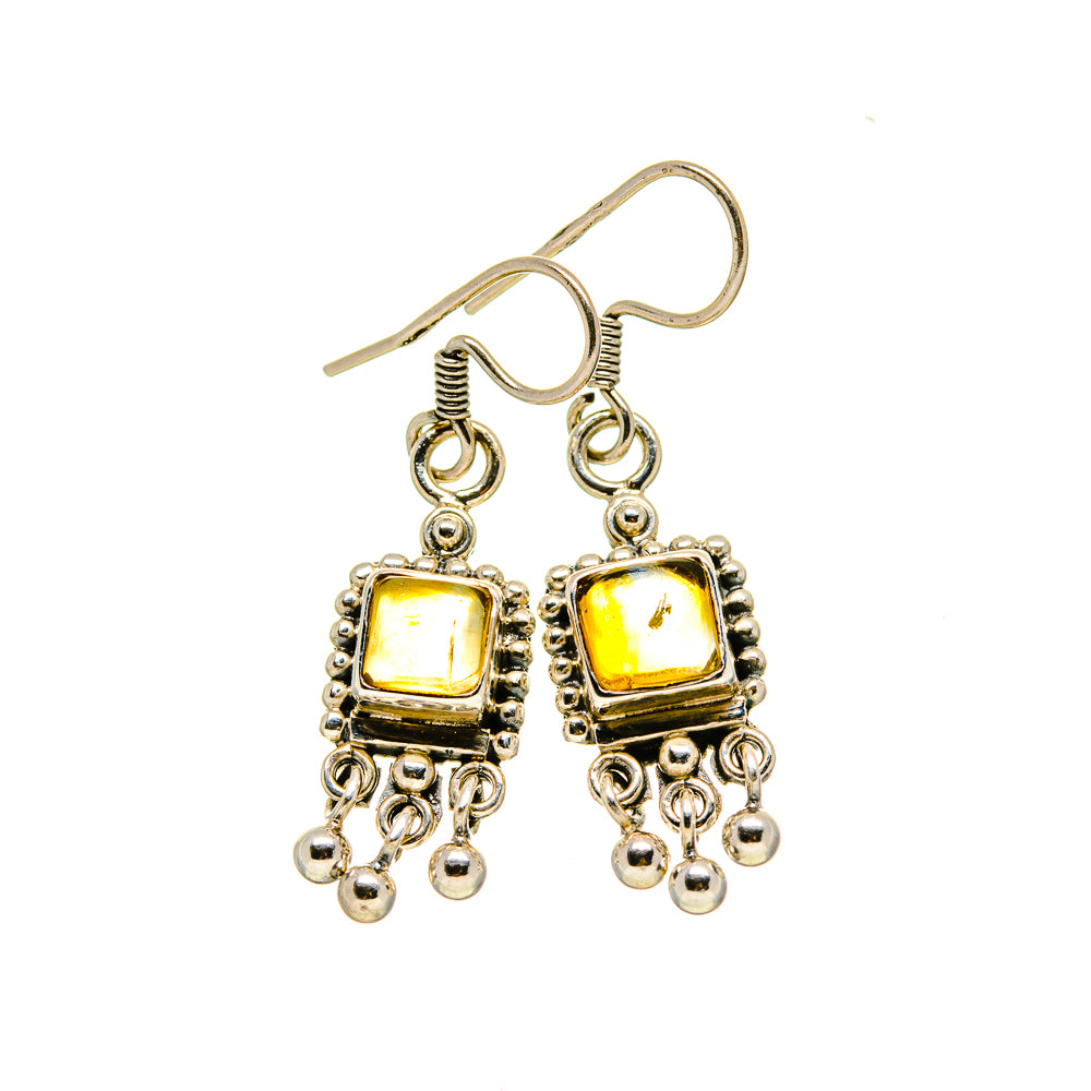 Citrine Earrings handcrafted by Ana Silver Co - EARR413431