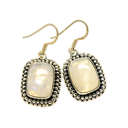 Rainbow Moonstone Earrings handcrafted by Ana Silver Co - EARR413439