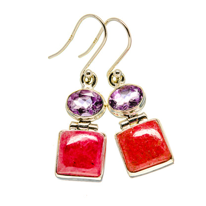 Thulite Earrings handcrafted by Ana Silver Co - EARR413442