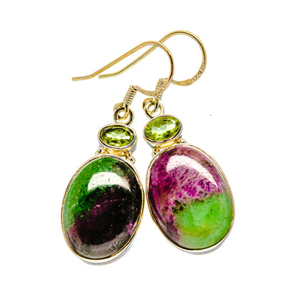 Ruby Zoisite Earrings handcrafted by Ana Silver Co - EARR413446